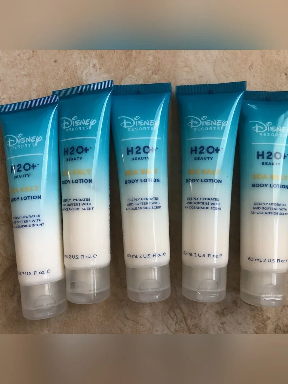 Disney Resorts H2O+ Beauty Sea Salt Body Lotion Tubes Lot of 5 - New